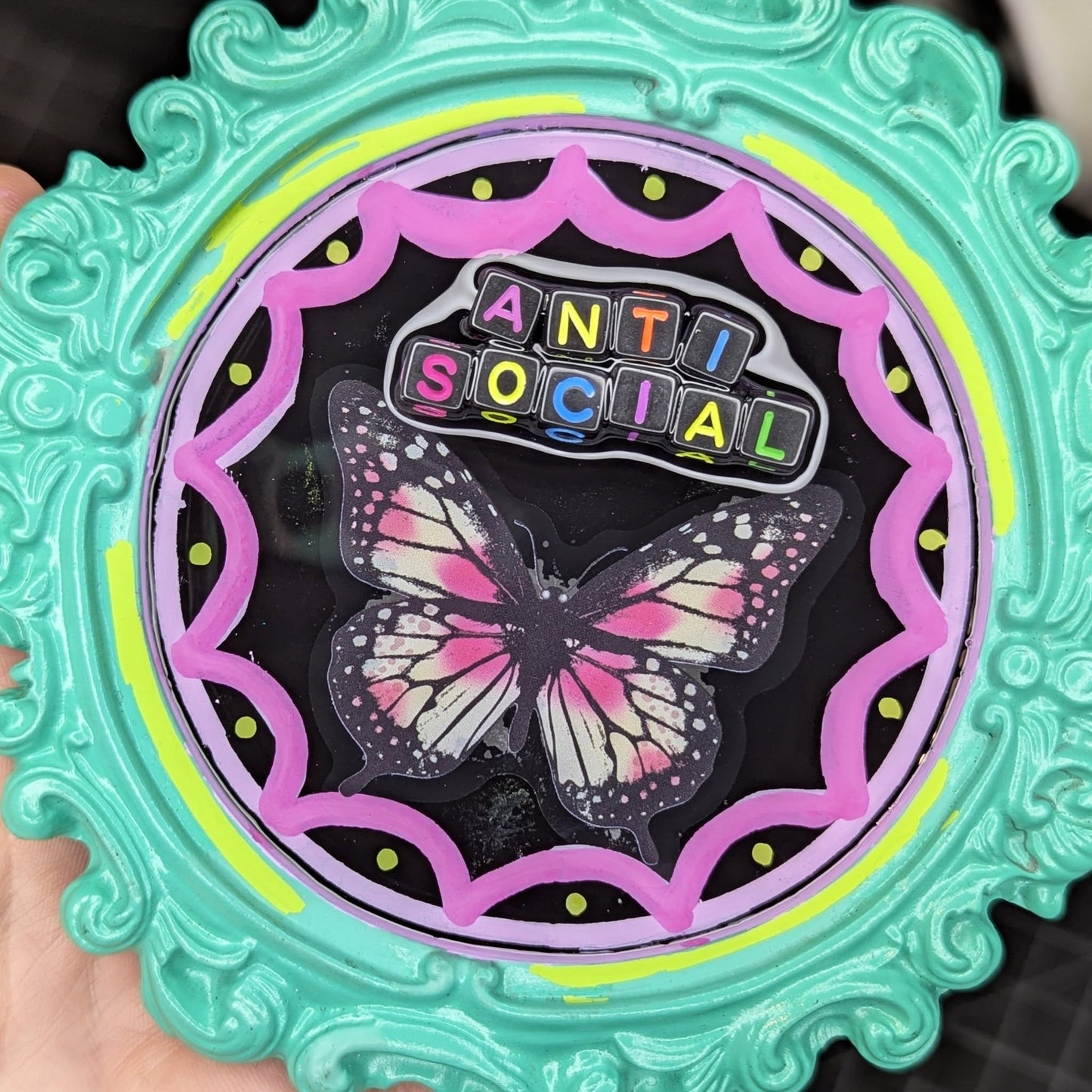 antisocial butterfly art frame