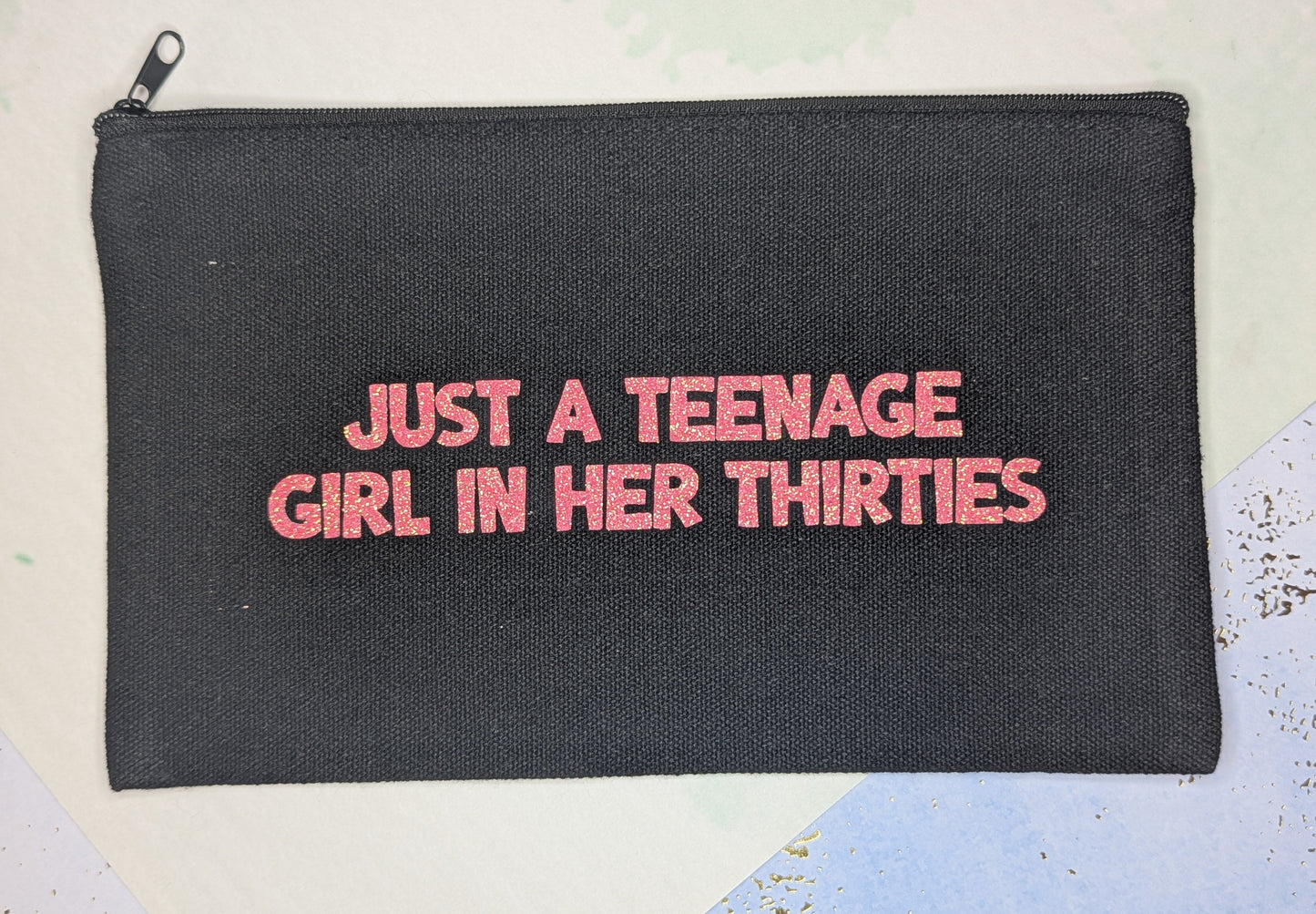teenage millenial zip clutch