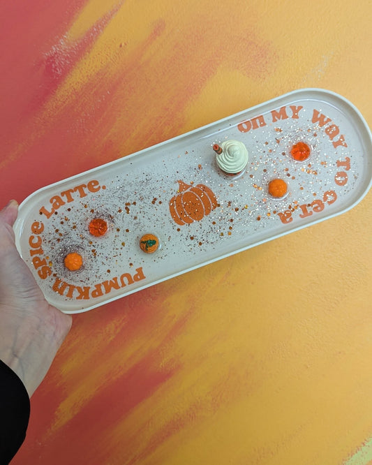 pumpkin spice is nice trinket tray
