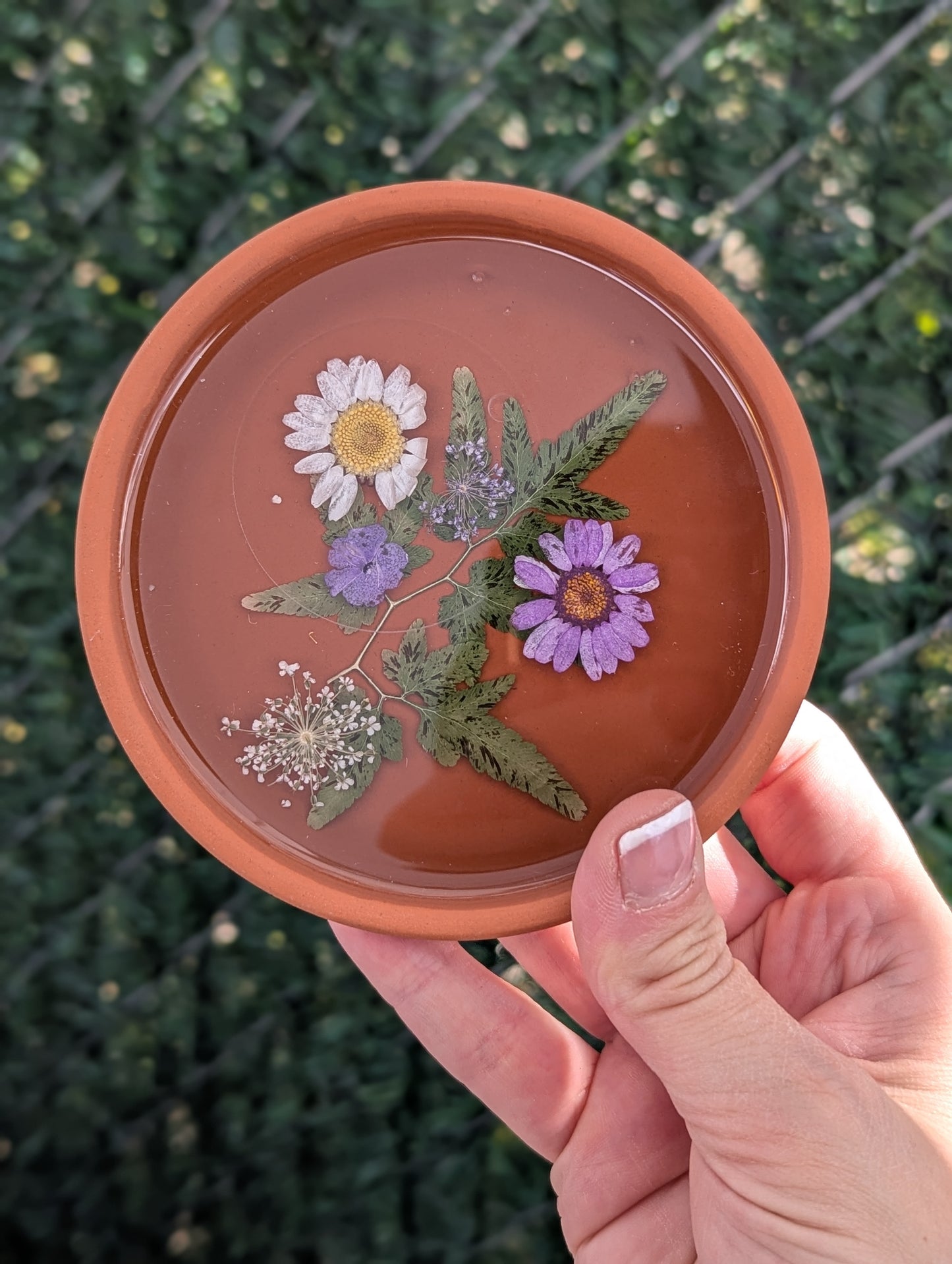 lavender floral plant tray