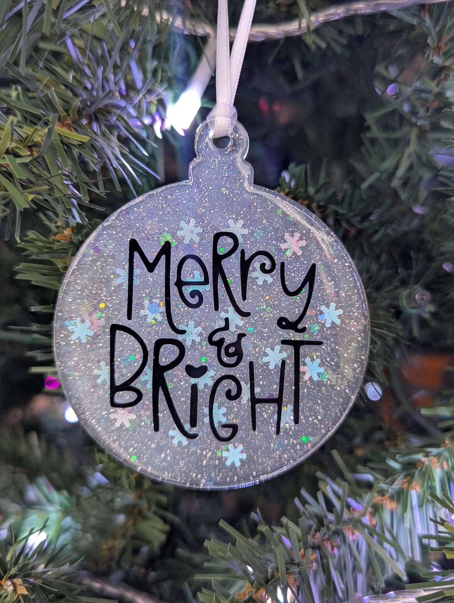 merry and bright ornament