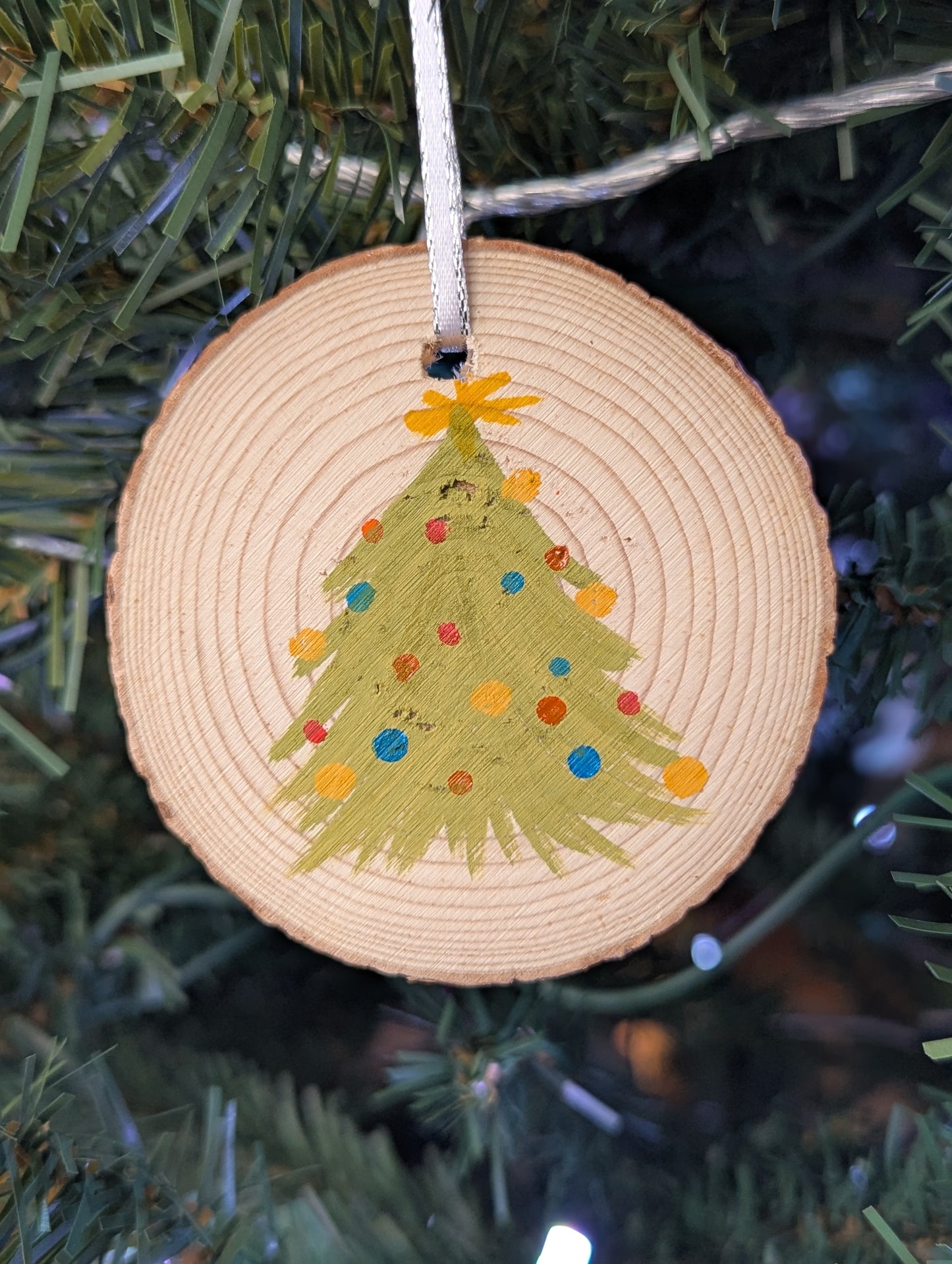 christmas tree wood ornament