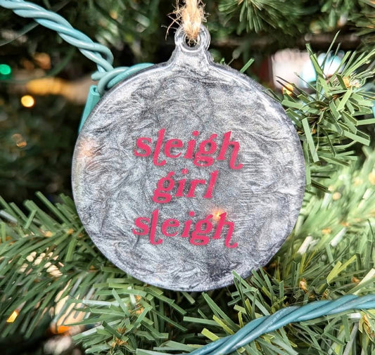 sleigh girl sleigh ornament