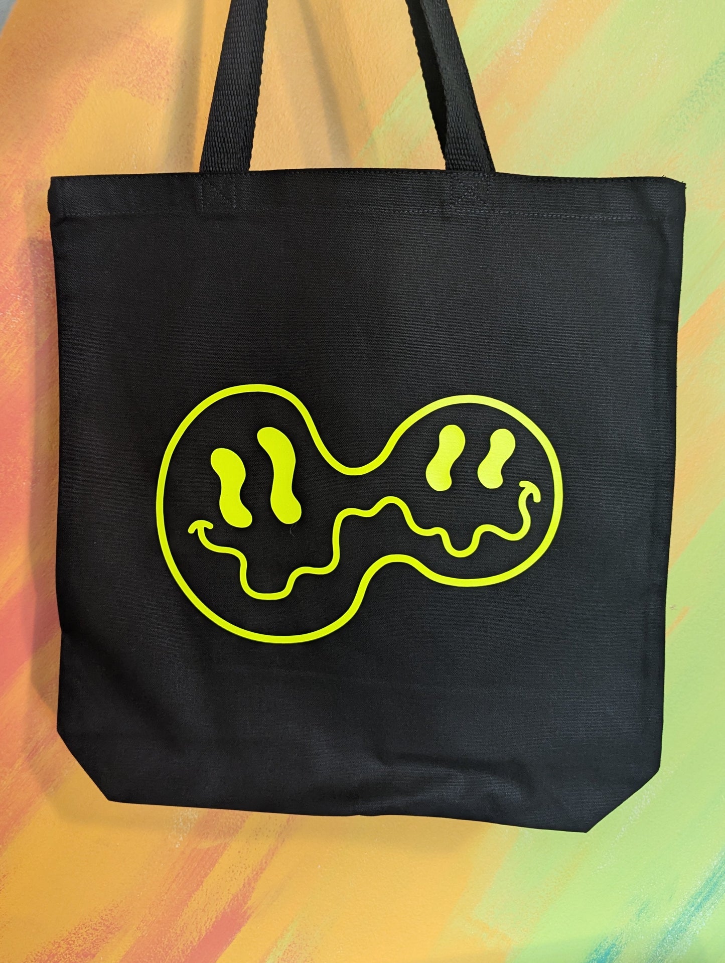 melted smiles canvas tote bag