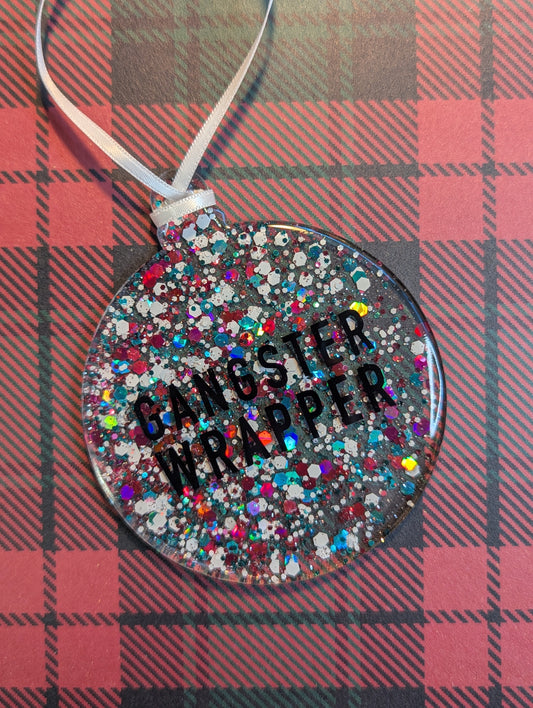 gangster wrapper ornament